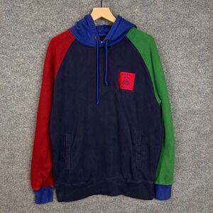 Teddy Fresh Hoodie Color‎ Block Pullover Sweatshirt Mens Multicolor large